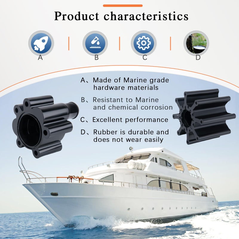 LIYYOO 46-807151A14 مجموعة إصلاح غلاف مضخة الماء والمروحة بديل لـ Mercruiser Bravo 46-807151A14، بواسطة LIYYOO - Image 4